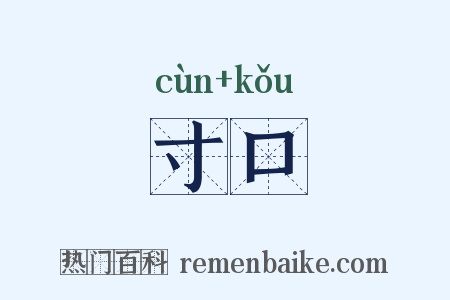寸口是什么意思的图片